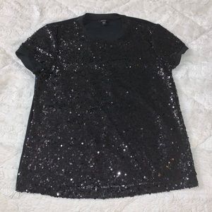guess black sequin t-shirt